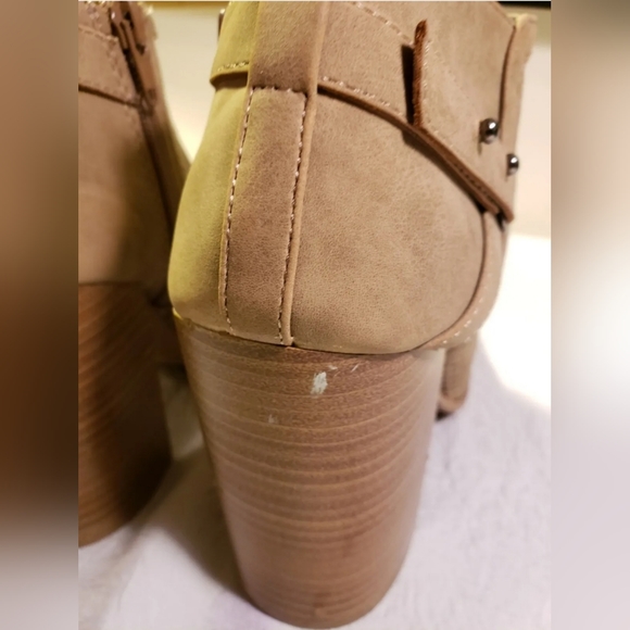 ❤️ COCONUTS BY MATISSE BROWN SUEDE ZIP ANKLE FASHION BOOTS SIZE 7 - 4" Heel ❤️ - Picture 8 of 12